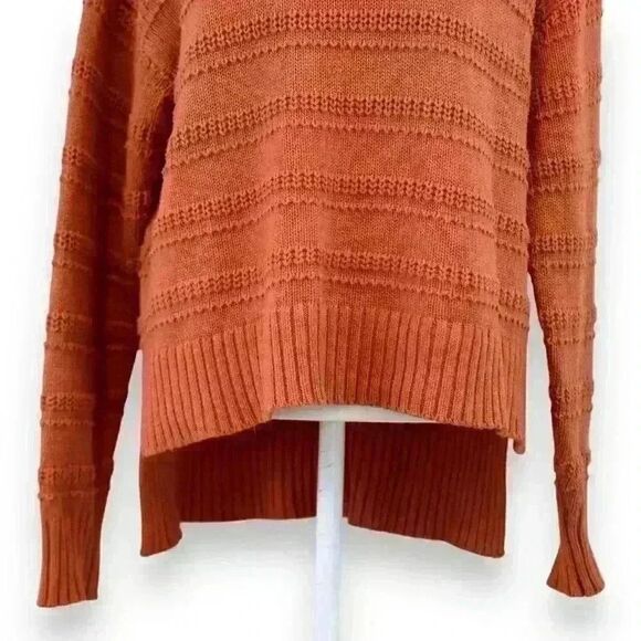 Cupcakes and Cashmere Orange Crew Neck Knitted Long Sleeve Sweater Size Medium - Picture 7 of 8